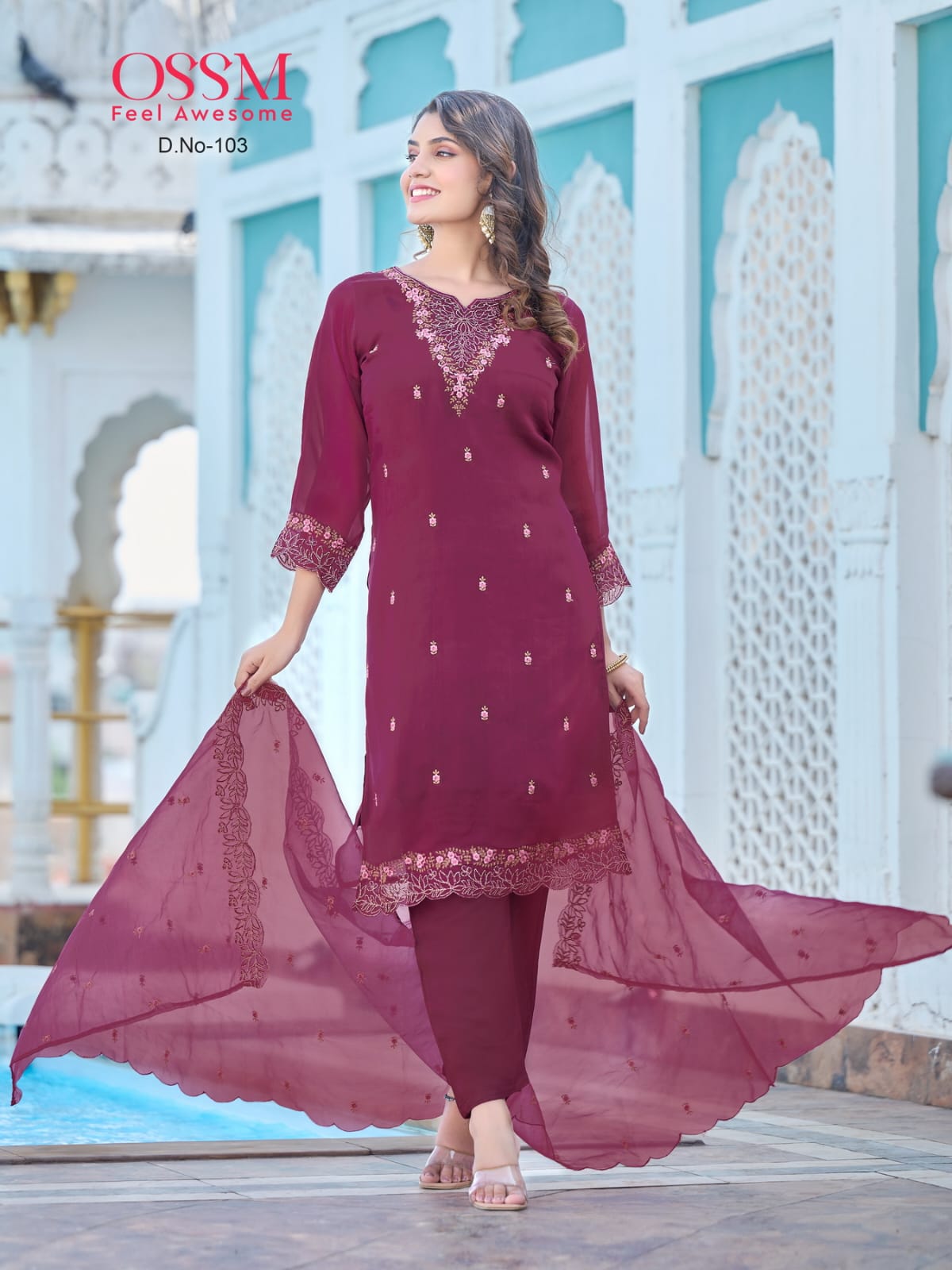 Ossm Mora Vol 1 Premium Organza Readymade Suits Catalog